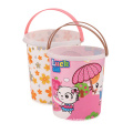 Fashion Printed Design Plastic Dust Bin with Handle (HL-097)